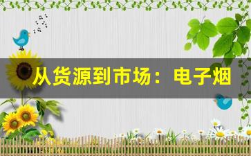 从货源到市场：电子烟大烟雾产品的销售策略