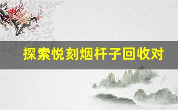 探索悦刻烟杆子回收对生态环境的贡献